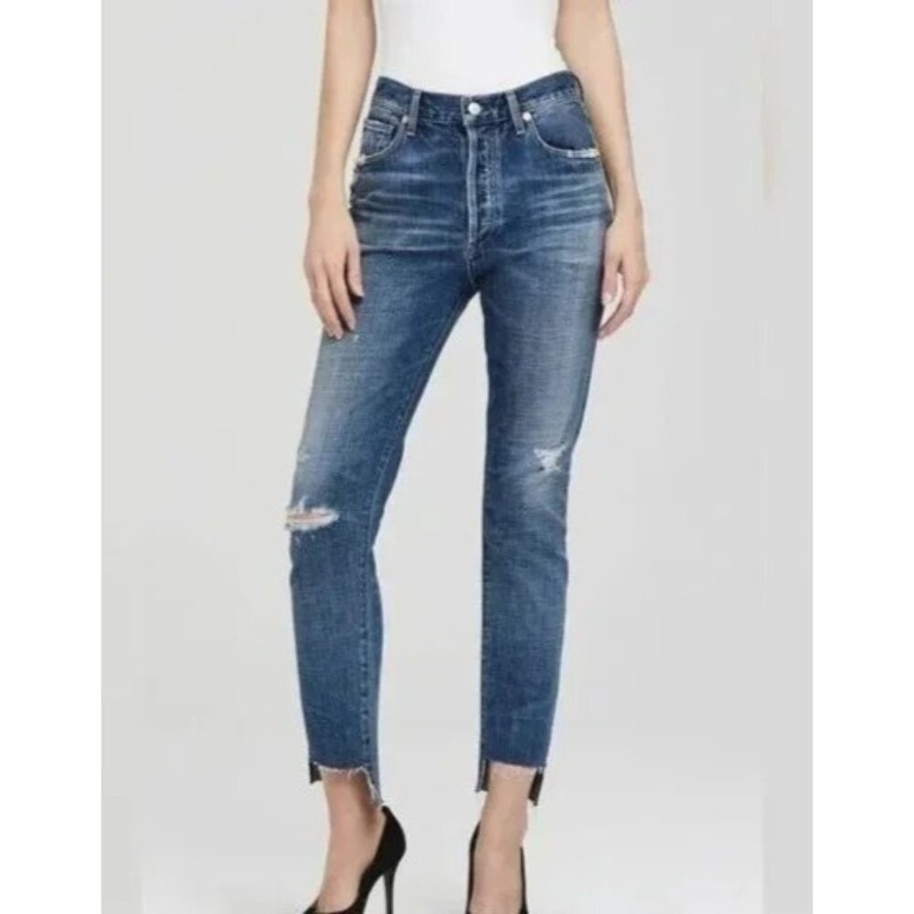 Citizens of Humanity‎ Women's Liya Deniim Hi-Lo Hem Classic Fit Jeans Size 30